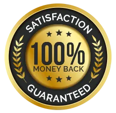 Money-back guarantee seal for NerveCalm supplement.